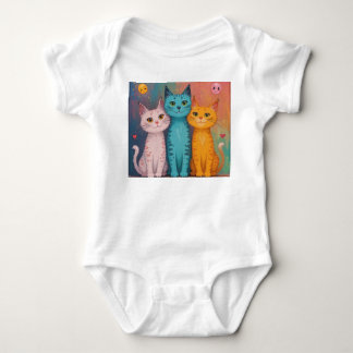 Body Para Bebê sorriso de gatos