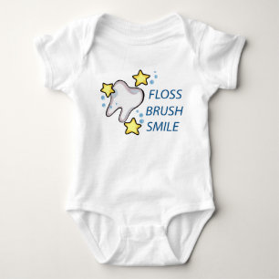 Body Para Bebê Sorriso de Pincel de Fio