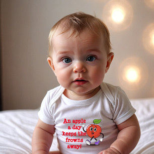 Body Para Bebê Sorrisos de Maçã: Traje De Bebê Retro Adorável