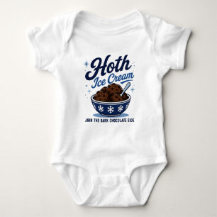 Body Para Bebê Sorvete Hoth Chocolate Preto Engraçado