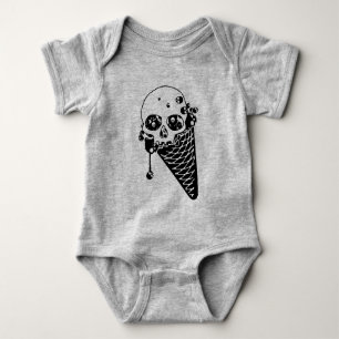 Body Para Bebê Sorvete mau Cone Baby Bodyfit