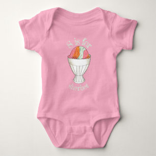 Body Para Bebê Sorvete Sorbet Dessert Scoop