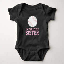 Body Para Bebê "Sou a Irmãozinha" Número de Baseball Jersey
