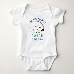 Body Para Bebê Sou a Presa Mais Fofa - Cana de Pesca Fofa