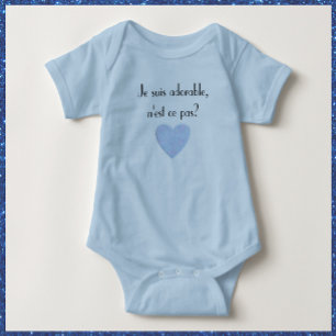 Body Para Bebê Sou adorável, não sou? Traje de bebê (em franc