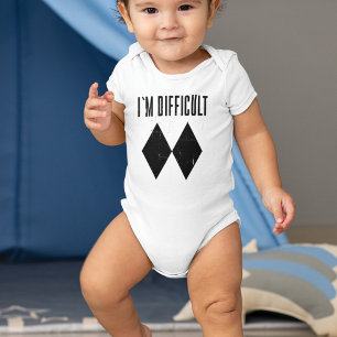 Body Para Bebê Sou difícil esquiar