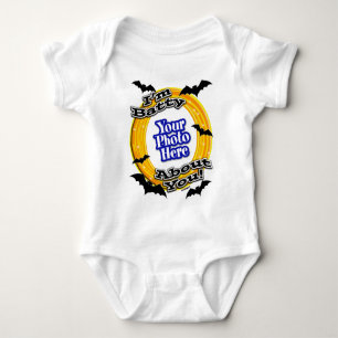 Body Para Bebê Sou o Batty por ti, Photo Scary Bats White