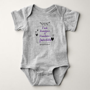 Body Para Bebê "Sou o favorito do vovô e da vovó"