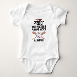 Body Para Bebê Sou Prova de Pai Nem Sempre Assiste Baseball