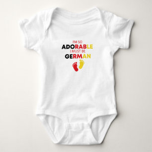 Body Para Bebê Sou tão adorável que devo ser alemão Engraçado ale