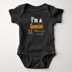 Body Para Bebê Sou um Gemini. Qual é a sua desculpa?