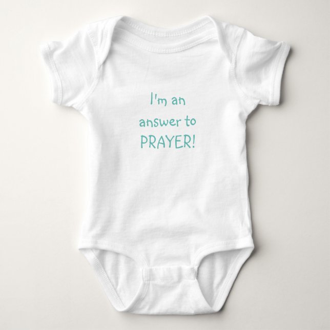 Body Para Bebê Sou uma resposta à ORAÇÃO! (Frente)