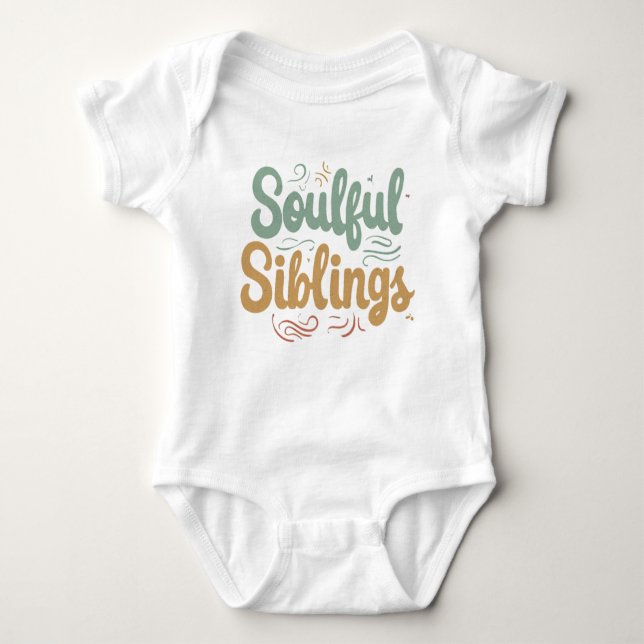 Body Para Bebê Soulful Siblings (Frente)