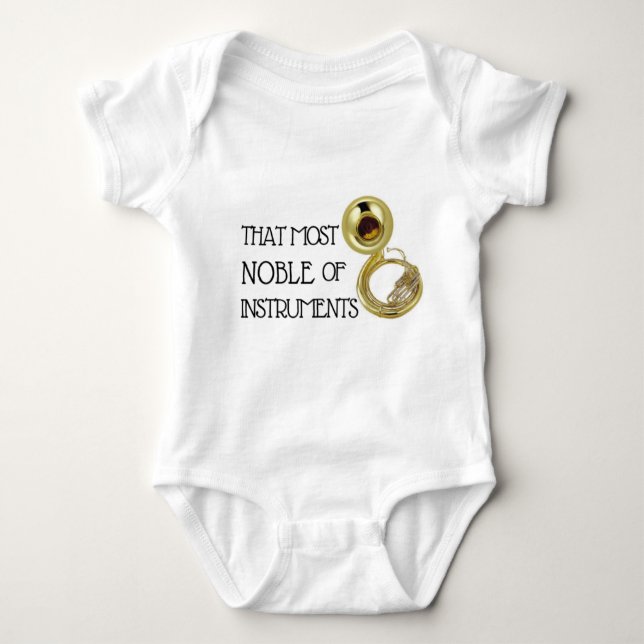 Body Para Bebê Sousaphone Baby Bodysuit (Frente)