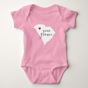 Body Para Bebê South Carolina Home Grown State Tee