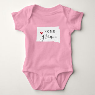 Body Para Bebê South Dakota Home Grown State Tee