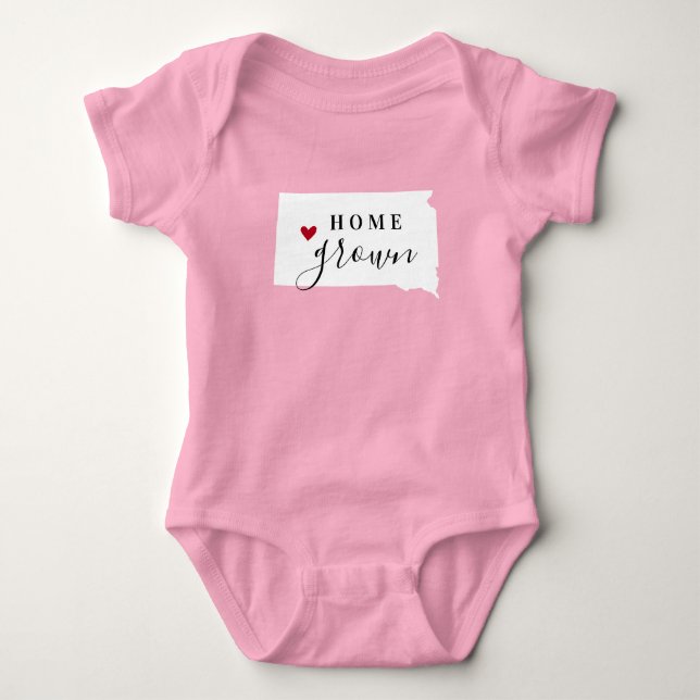 Body Para Bebê South Dakota Home Grown State Tee (Frente)