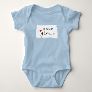 Body Para Bebê South Dakota Home Grown State Tee