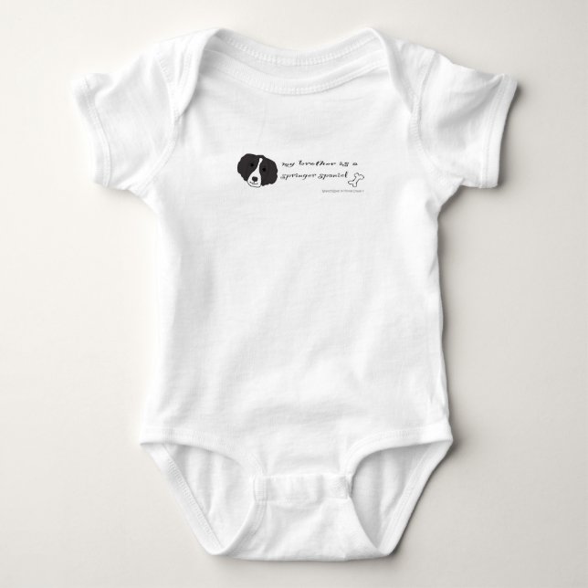 Body Para Bebê spaniel springer (Frente)