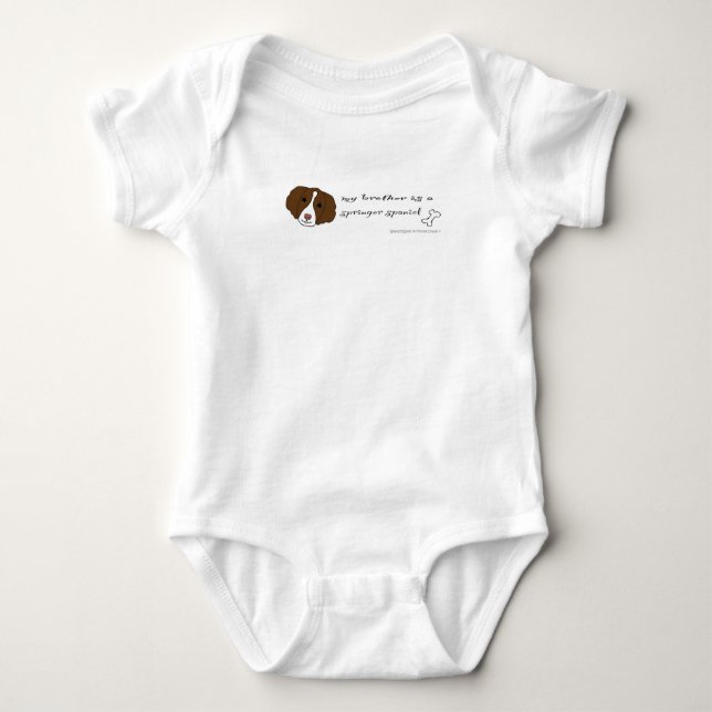 Body Para Bebê spaniel springer (Frente)