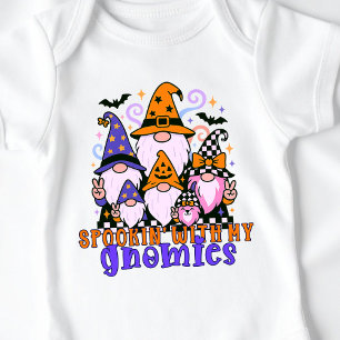 Body Para Bebê "Spookin" Com Meus Gnomos: Amigos do Dia das Bruxa