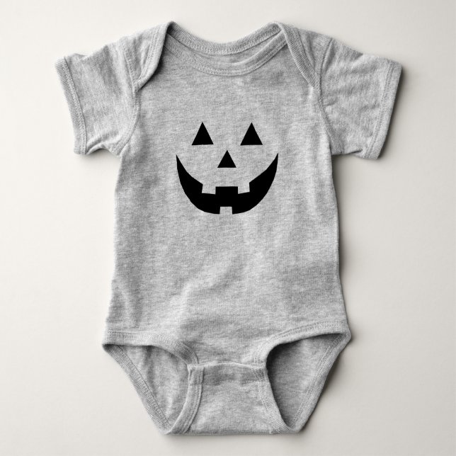 Body Para Bebê Spooky Jack o fantasia de abóbora de lanterna Hall (Frente)