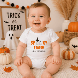 Body Para Bebê Spooky Season - Primeiro Equipamento de Halloween