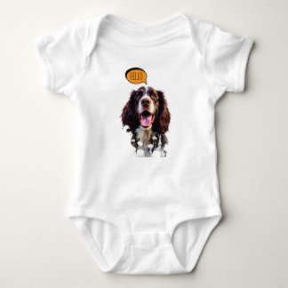 Body Para Bebê Springer Spaniel Alegre em Aquarela