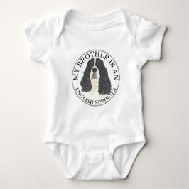 Body Para Bebê Springer Spaniel Inglês Preto e Branco