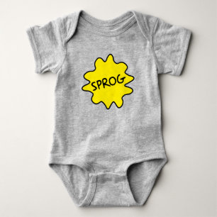 Body Para Bebê Sprog, bebê britânico Babygrow do calão