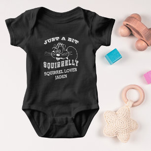 Body Para Bebê Squirrel Love Squirrelly White Art Add Name