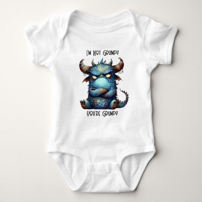 Body Para Bebê Sr. Grumpy Monster (Frente)