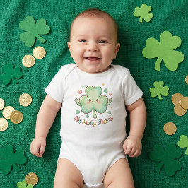 Body Para Bebê St. Patrick's Day Cute "My Lucky Charm" Clover