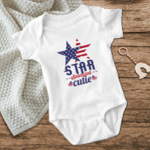 Star Spanged Cutie Red White Blue Stars 4 de julho