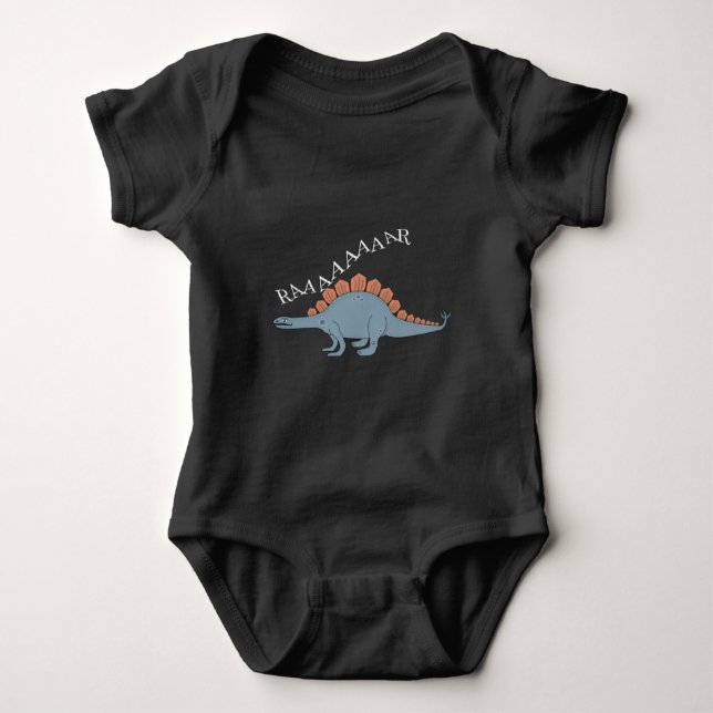 Body Para Bebê Stegosaurus -  de biquetê de Baby Jersey (Frente)