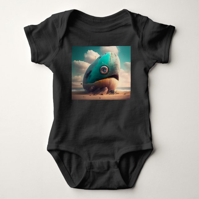 Body Para Bebê Strange Whale (Frente)