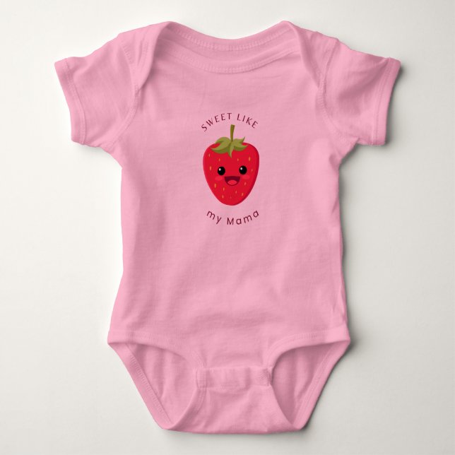 Body Para Bebê Strawberry Baby Bodface (Frente)