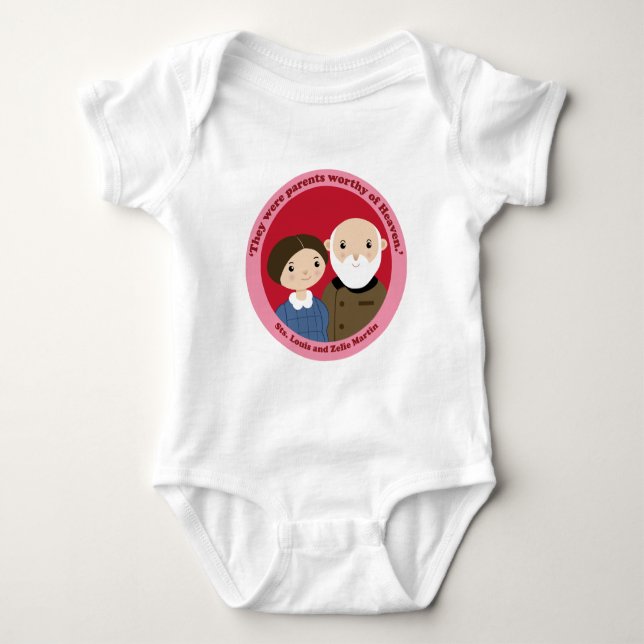 Body Para Bebê Sts. Louis e Zelie Martin (Frente)
