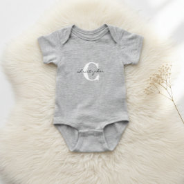 Body Para Bebê Stylish Personalized Initials Bodysuit - Trendy