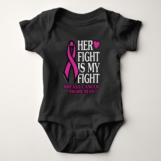 Body Para Bebê Sua Luta... Cancer Da Mama. (Frente)