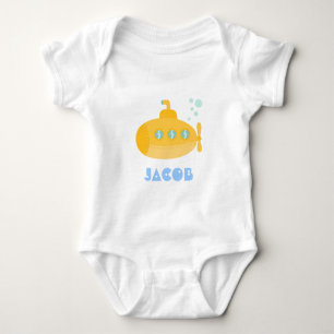 Body Para Bebê Submarino Amarelo Fofo, Subaquático, Para Bebês