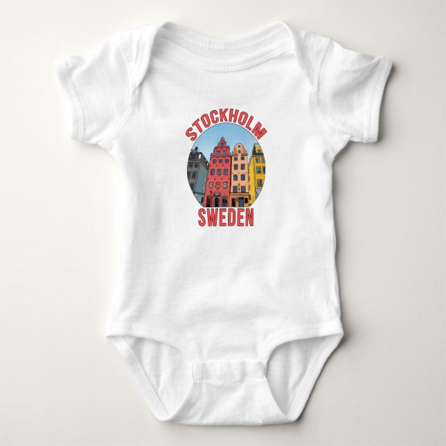 Body Para Bebê Suecia de Estocolmo (Frente)