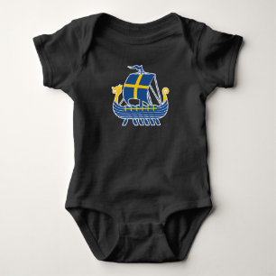 Body Para Bebê Suecia Viking Ship Gift Valhalla Swedish Viking