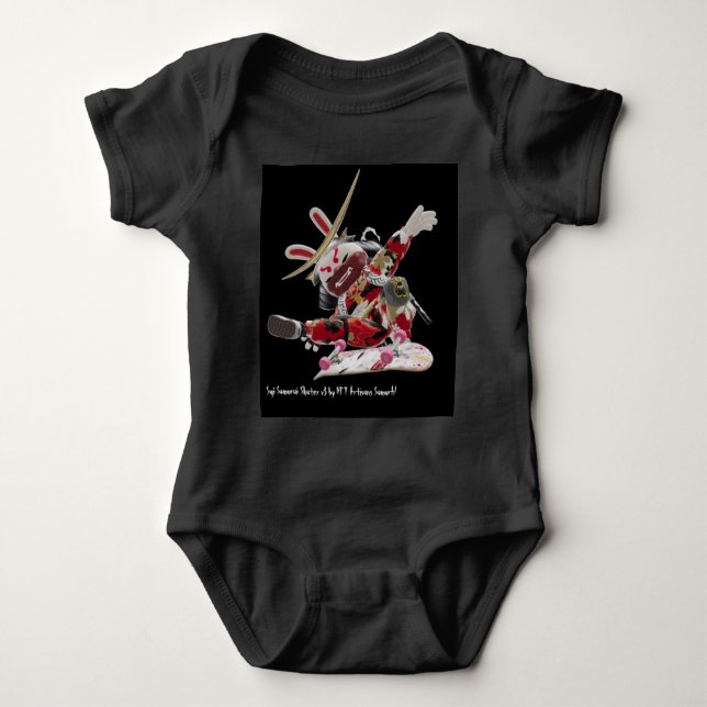Body Para Bebê Suji Samurai Skater v3 - NFT Artisans SamurAI Baby (Frente)