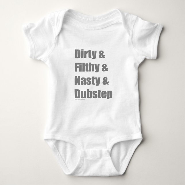 Body Para Bebê Sujo e Sujo e Grimey e Dubstep (Frente)