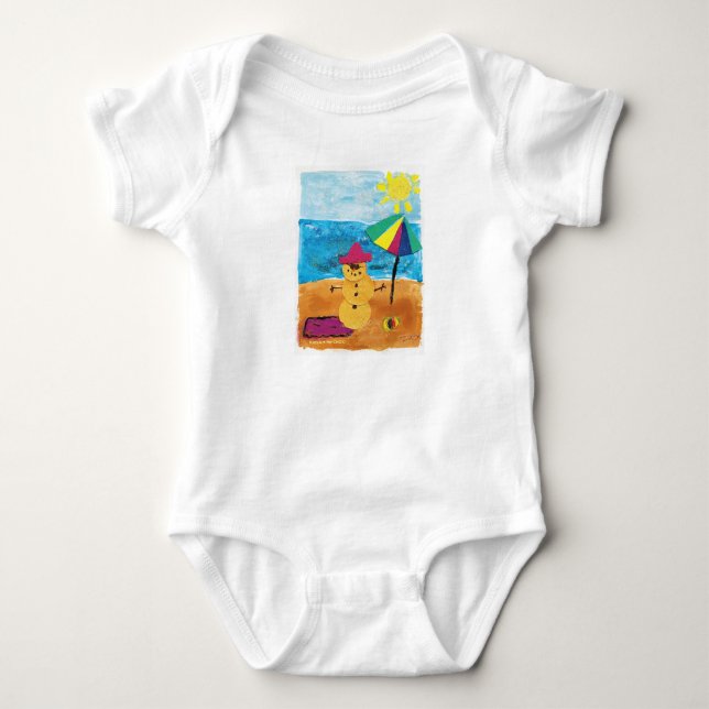 Body Para Bebê Summer Snowman - Arte infantil para COC (Frente)