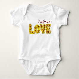 Body Para Bebê Sunflower Love Baby Bodysuit