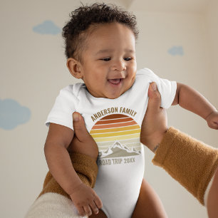 Body Para Bebê Sunset Mountain Fora da Reunião Familiar Personali