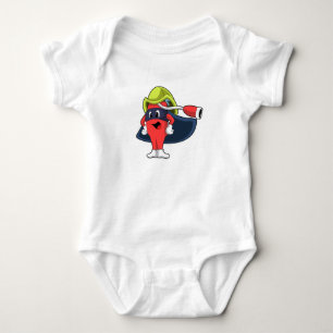 Body Para Bebê Super-herói como Bombeiro