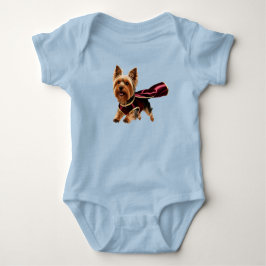 Body Para Bebê Super-herói Yorkie Fofo